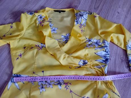 Žlté zavinovacie šaty, vero moda,m