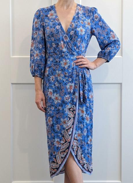 Modré zavinovacie šaty zara, zara,s