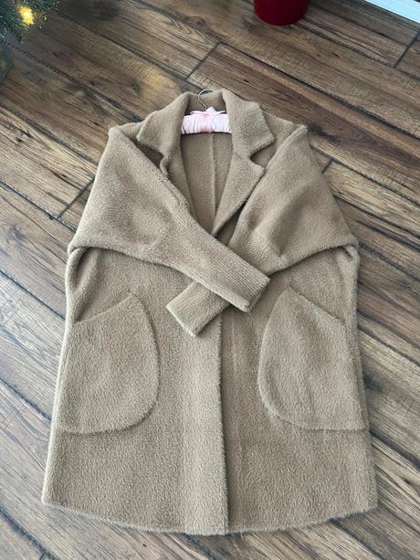 Hnedý alpaka kabát, 