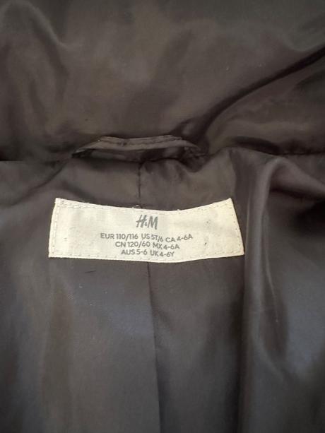 Vatovaná zimná bunda h&m 110/116, h&m,116