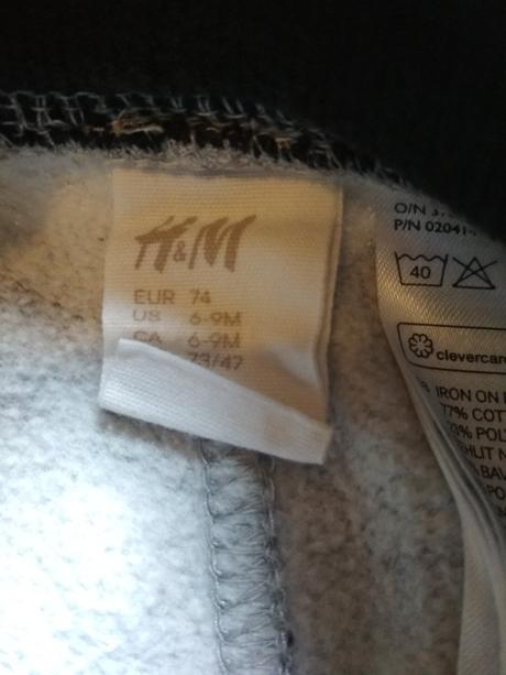 Teplé tepláky h&m veľ 74, h&m,74