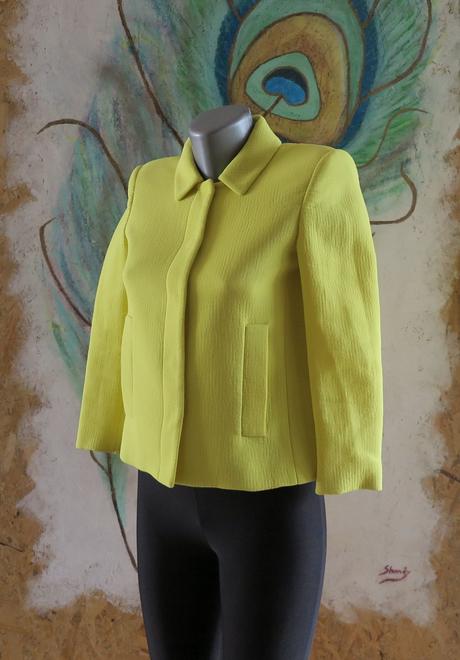 Žlté štruktúrované sako/bunda zara, zara,xs