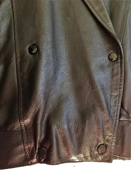 Hrubá kožená bunda, xl