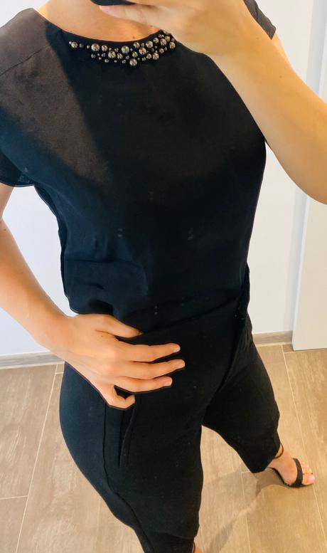 Mohito čierna bluzka s aplikáciou, mohito,m