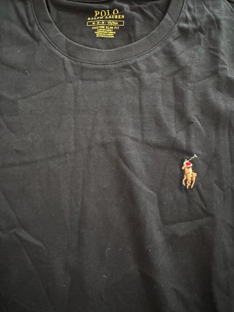 Tričko ralph lauren čierne basic m, ralph lauren,m