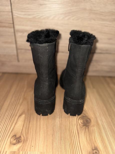 Dámske kožené zateplené čižmy, tamaris,38