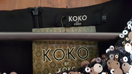 Spoločenské šaty s flitrami, 46 / xl