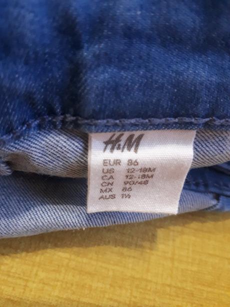 Predaj nohavice na traky rifle h&m 86, h&m,86