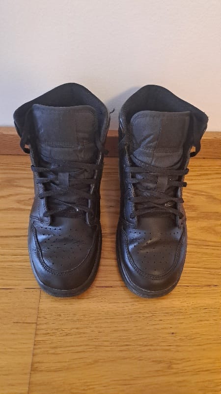 Nike air jordan 1 mid (triple black), air jordan,38