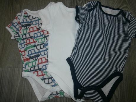 Balík 3ks body s krátkym rukávom, 68–80