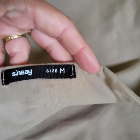 L/m béžové priliehavé saty, sinsay,l