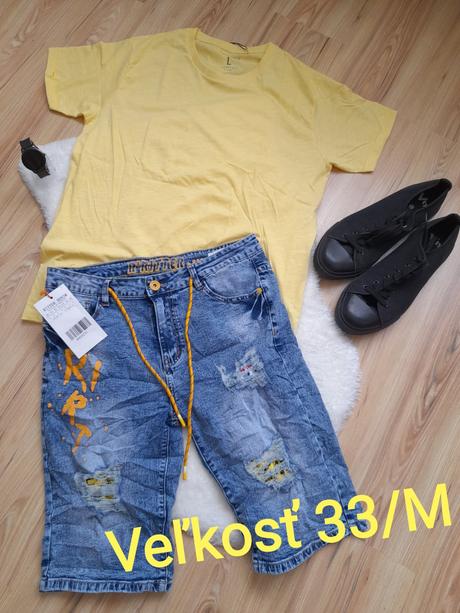 Pánske džínsové kraťasy - rôzne druhy a veľkosti, 32 / 34 / 36 / l / m