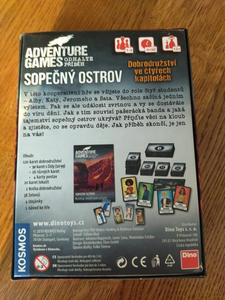 Párty hra dino adventure games sopečný ostrov, 