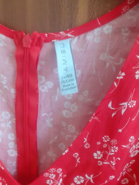 Červený dievčenský šatový overal, amisu,40