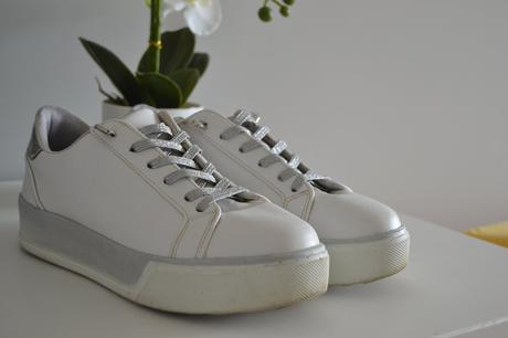 Kožené tenisky na hrubej podrážke, veľkosť 38, 38