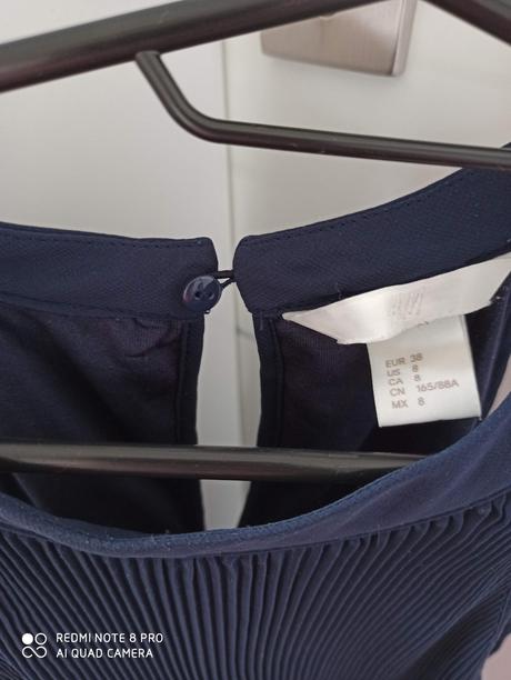 Modré šaty hm veľ.38, h&m,38