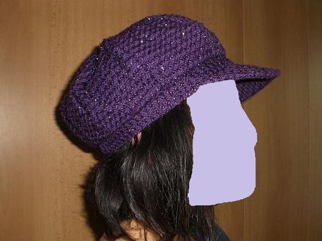 Fialová baretka s trblietkami, m