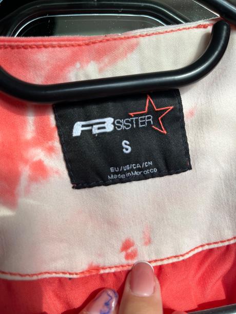 Letna jarna bunda oranzova biela s 3/4 rukavom, new yorker,s