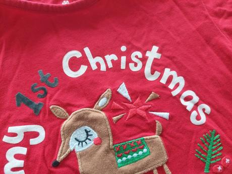 Vianočné tričko srnka moje prvé vianoce veľ.80, 80