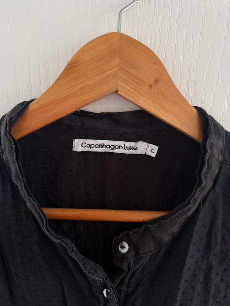 Čierna hodvábna košeľa copenhagen luxe xl, xl