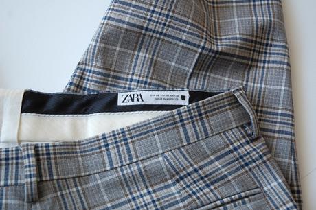 Elegantné kárované nohavice, zara,xl