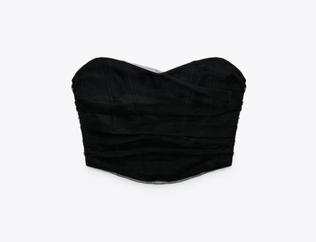 Elegantný tylový korzetový top, zara,xs