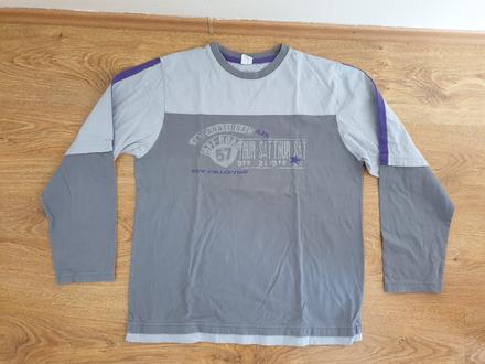 Bavlnené tričko sivé s podtlačou, s