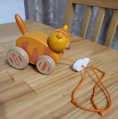 4x drevená ťahacia hračka - zvieratká, 