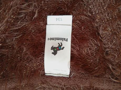 Dievčenský  hrubší svetrík, palomino,134