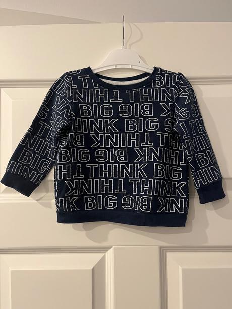 Tmavomodra mikina -think big-, pepco,86