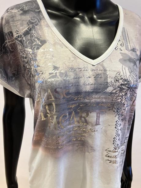 Dámske biele tričko s potlačou laura scott (36), s