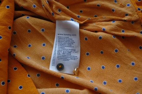 Žltá bodkovaná blúzka tommy hilfiger, tommy hilfiger,s