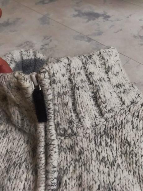 Luxusný hrubý melírovaný pulóver, tu,xl