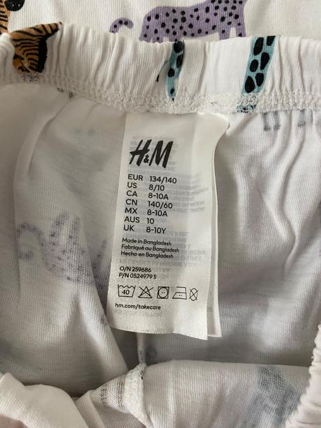 Letné pyzamo, h&m,140