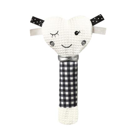 Babyono 767 plyšová pískacia hračka blinky heart b,