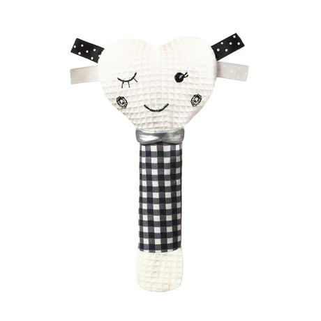 Babyono 767 plyšová pískacia hračka blinky heart b,