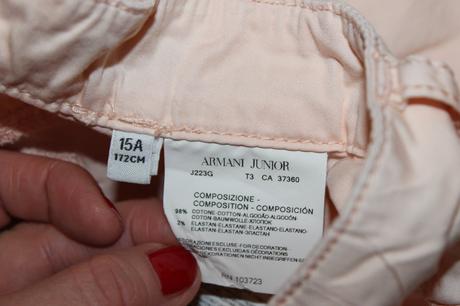 Dievčenské nohavice armani v. 15 r. (172), armani,170