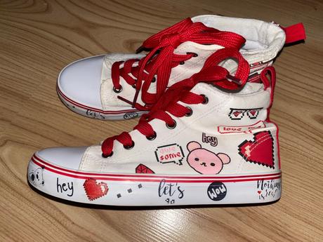 Bieločervené tenisky coccodrillo v. 33, coccodrillo,33