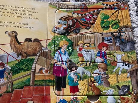 Knižka s puzzle v zoo,