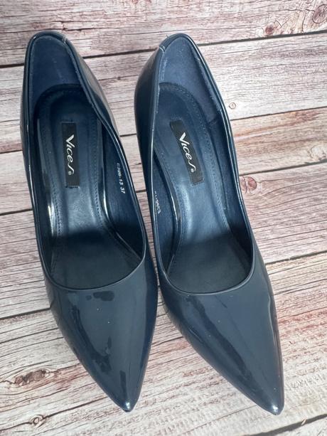 Elegantné lodičky tmavomodré veľ 37, 37