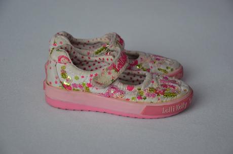 Flitríkové plátenné topánočky lelli kelly, 24