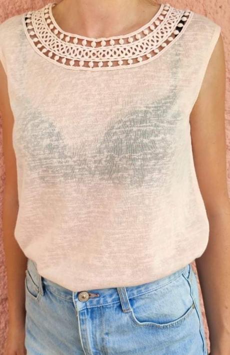 Tielko s ozdobným výstrihom, m