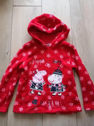 Teplá mäkkučká mikina peppa pig prasiatko, 116