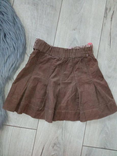 Dievčenská menčestrová sukňa s kvetmi (6-7 r.), h&m,122