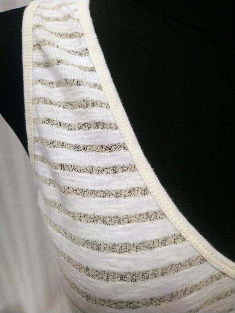 Dámsky pásikavý žlto biely top, drykorn, xs, xs