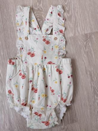 Bavlnené šortky s náprsenkou, h&m,74