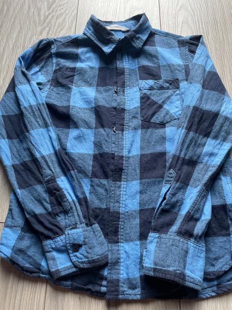 Košeľa káro modrá, h&m,134
