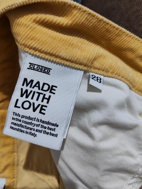 Menčestrové nohavice closed, l