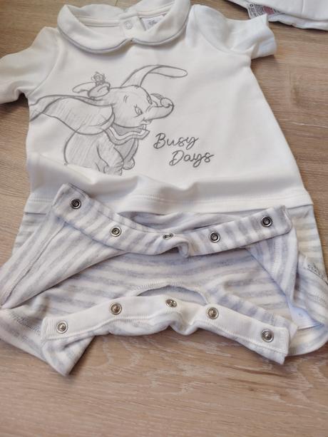 Nový letný kraťasový overal s klobúčikom, disney,74