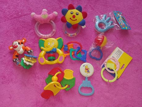 Detské hrkálky 10ks,